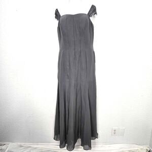 NWT Lavetir A-Line Chiffon Long Dress with Boning Size 14